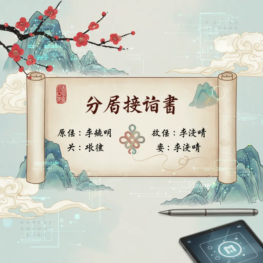 改名 - 分居協議書