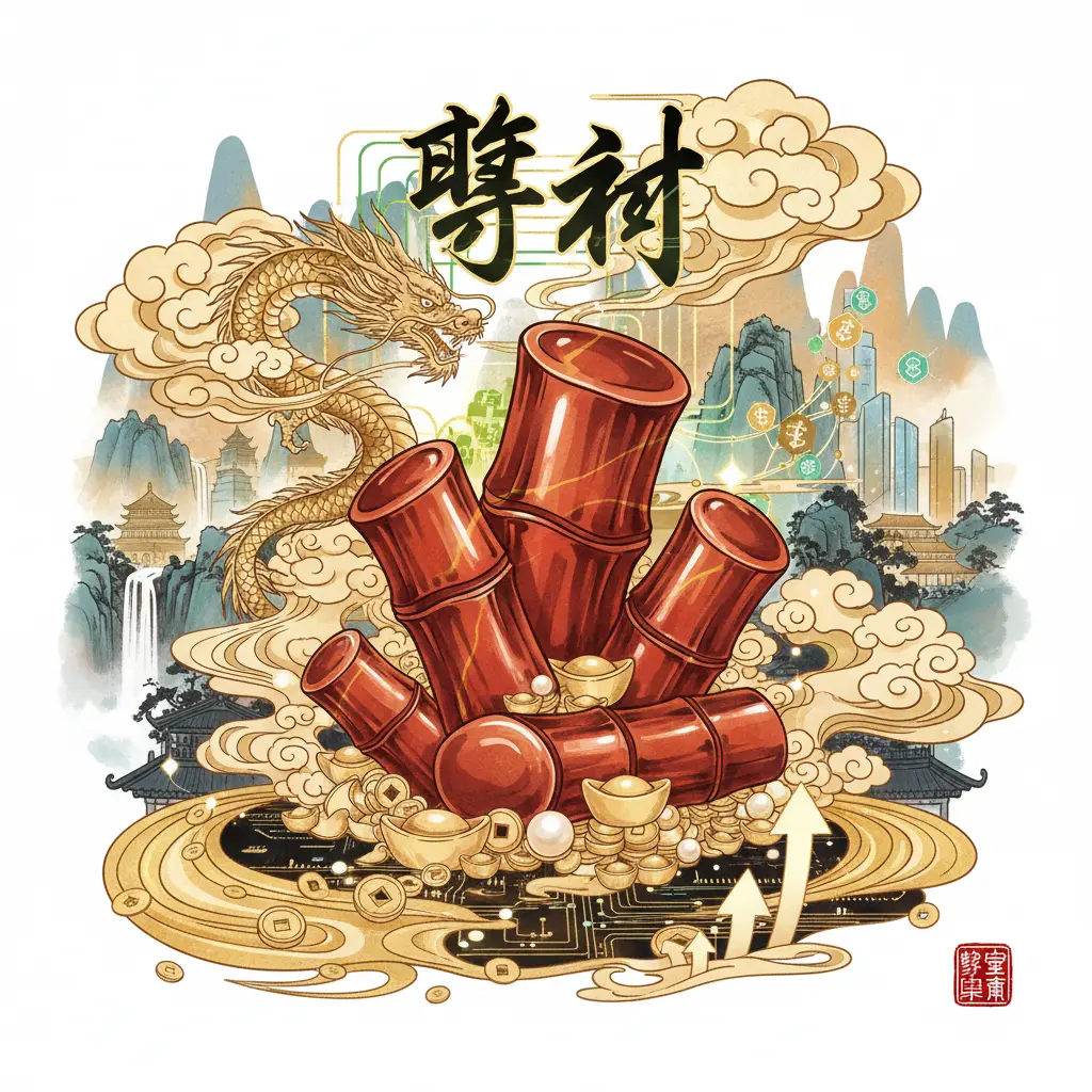 聚財 - 紅竹石