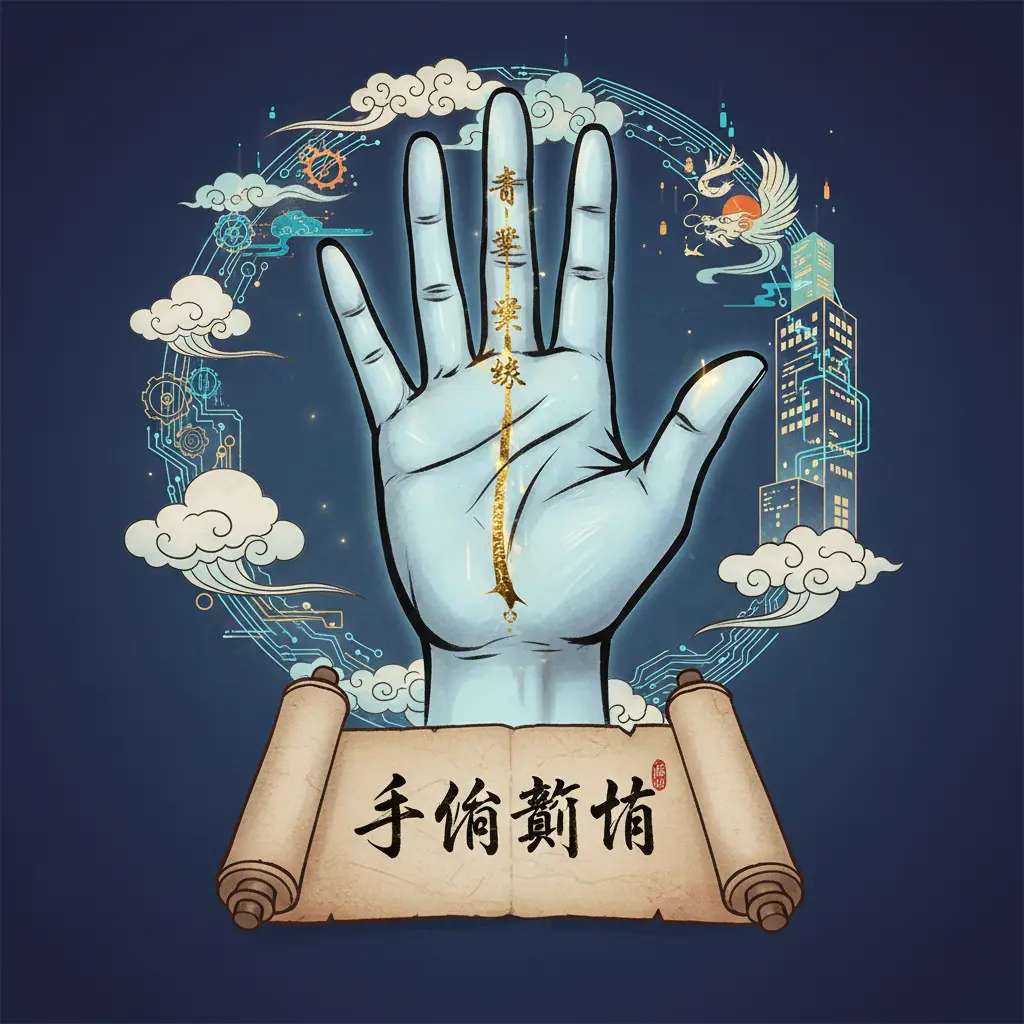 手相算命 - 事業線
