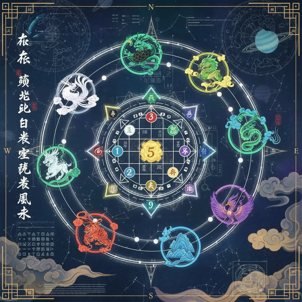 玄空飛星風水 - 洛書紫白九星