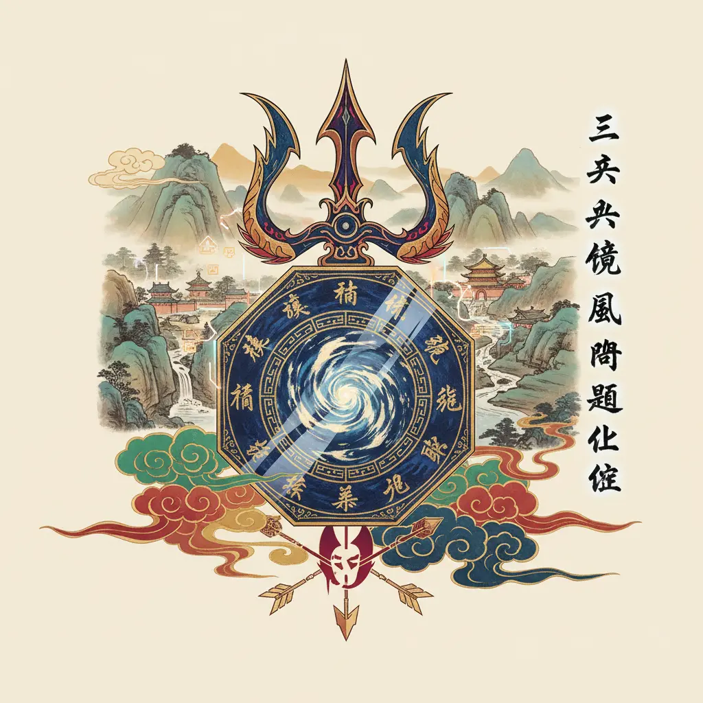 風水問題化解 - 三叉八卦鏡