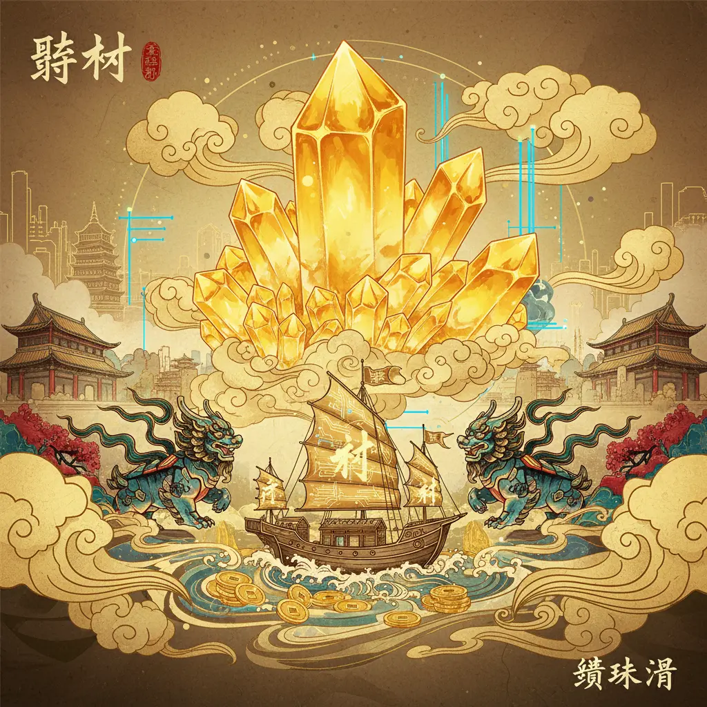 聚財 - 黃水晶