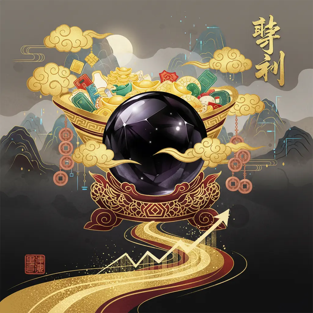 聚財 - 黑曜石