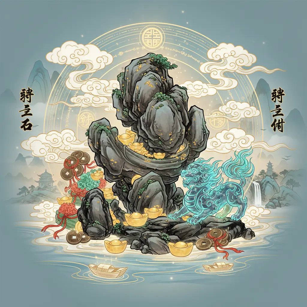 聚財 - 影子石